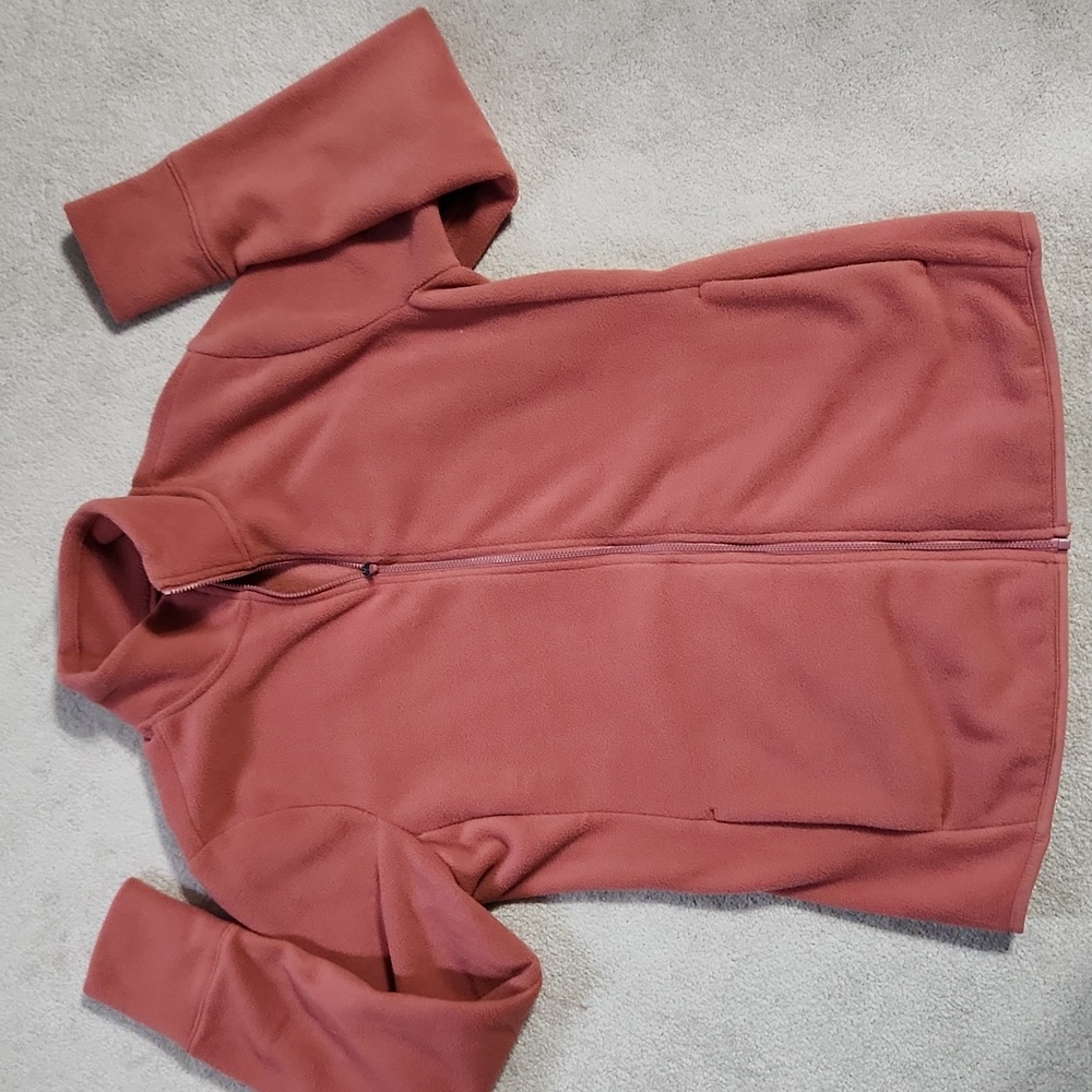 Old Navy Salmon Zippered Fleece Rust- Medium